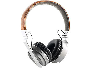 Kopfhörer Radio: auvisio Faltbarer On-Ear-Kopfhörer mit Bluetooth, Freisprech-Funktion, MP3, FM