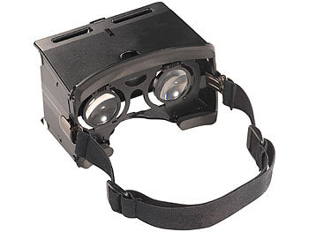 VR Brille Handy: auvisio Faltbare Mini-Reise-Virtual-Reality-Brille 3D für Smartphones