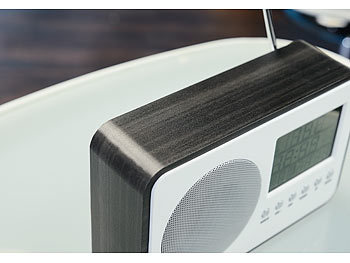 auvisio Design-FM-Radiowecker mit digitaler Frequenzwahl & Netzteil, anthrazit