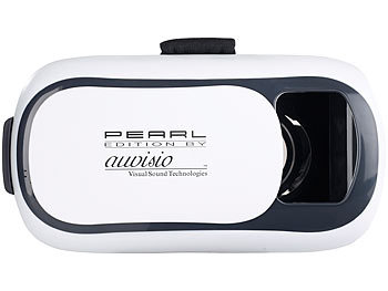 auvisio Virtual-Reality-Brille für Smartphones + 2in1-Mini-Game-Controller