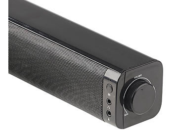 auvisio PC-Stereo-Soundbar mit Bluetooth und AUX, USB-Stromversorgung, 20 Watt