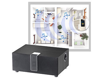 Audio-Box mit integriertem Bass-Lautsprecher