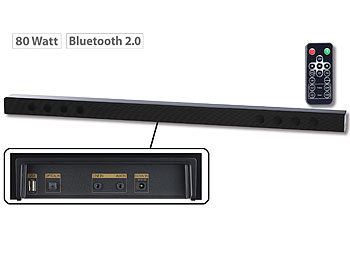 auvisio Soundbar MSX-440 mit Bluetooth & Mediaplayer, 8 Lautsprecher, 80 Watt