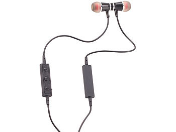 auvisio Magnetisches In-Ear-Stereo-Headset, BT 4.1, Multipoint & Auto-Connect