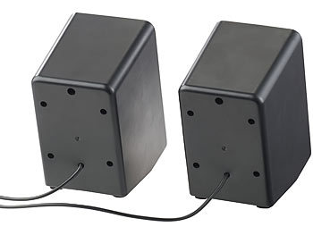 auvisio Aktiv-Stereo-Lautsprecher, USB-Stromversorgung, 12 Watt, 3,5-mm-Klinke