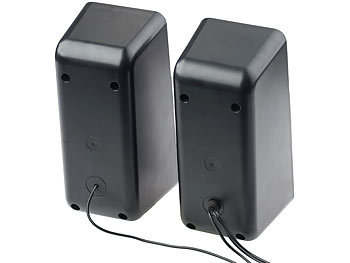 Stereo-Lautsprecher 20 auvisio Aktive PC MSX-150 Watt USB-Stromversorgung, (Computerboxen) Lautsprecher: mit