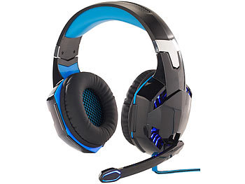 Kopfhörer mit Mikrofon: Mod-it Beleuchtetes Gaming-Headset mit Kabelfernbedienung & Mikrofon-Schalter