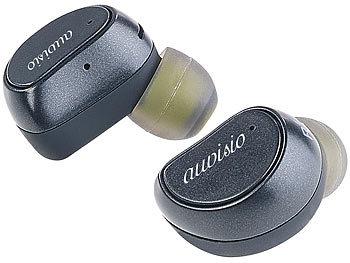 auvisio True Wireless In-Ear-Headset mit Powerbank-Etui, 15 Std. Spielzeit