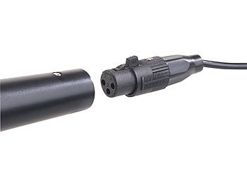 auvisio Dynamisches Mikrofon, XLR-Anschluss auf 6,3-mm-Klinkenstecker, 2,5 m