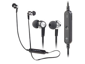 PEARL In-Ear-Headset IHS-75.bt mit Bluetooth 4.1 & 3-Tasten-Bedienteil