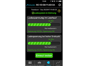 Lescars Kfz-Batterie-Wächter mit Bluetooth und App, Versandrückläufer