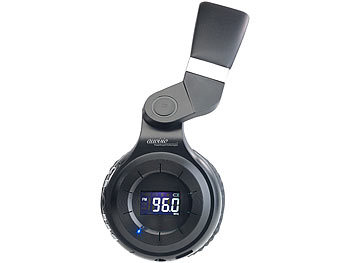 auvisio MP3-Kopfhörer mit Bluetooth 5, Freisprech-Funktion, FM-Radio & AUX-in