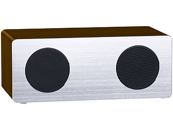 Bluetooth 4.2 Tragbarer drahtloser Holzlautsprecher 3D HiFi Stereo Lautsprecher 