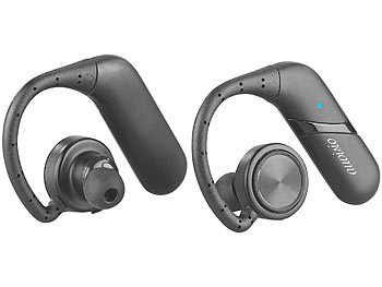 auvisio True In-Ear-Headset, Std. Spielzeit Bluetooth 5, 15 Wireless Ohrbügel