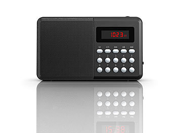 schwarz Zeadio Tasche Radio Tragbarer Mini AM FM Empfänger mit Akku und Kopfhörer 