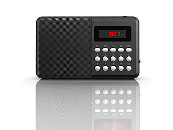 Mini Radio Portatile AM/FM Con DSP E Jack Cuffie 3.5mm – Batterie AA, Maniglia Integrata Per Campeggio