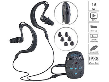 Wasserdichter Sport-MP3-Player DMP-450.x8 mit 8 GB Speicher, IPX8 / Mp3 Player