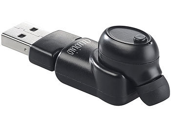 auvisio In-Ear-Mono-Headset mit Bluetooth 4.1, Mikrofon, Akku, USB-Ladeadapter