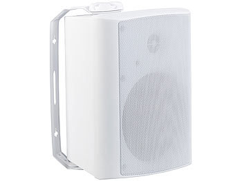 auvisio Aktiv-Multiroom-Stereo-Außen-Lautsprecher, WLAN, Bluetooth, 120W, IP55