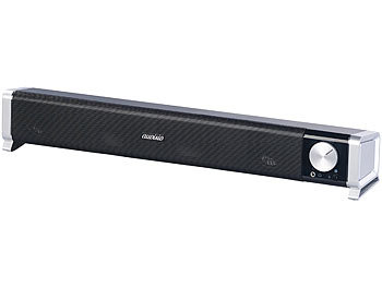 auvisio 2.1-Soundbar mit externem Subwoofer für PC und TV, Bluetooth, 40 Watt