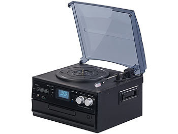 Kompaktanlage Dab mit Encoding Funktion Platte Plattenspieler CD RADIO Silber 