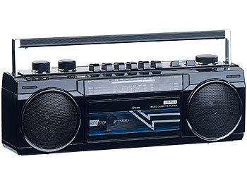 Ghettoblaster mit Kassettenspieler, Radio und Bluetooth
