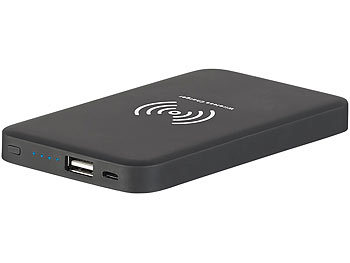 revolt Qi-kompatible USB-Powerbank mit 4.000 mAh, bis 2,1 A, 15,5 W