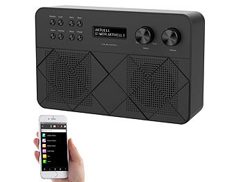 VR-Radio Mobiles Stereo-Internetradio mit LCD, 2 Weckzeiten und App, 12 Watt