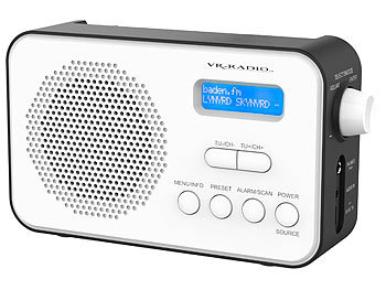 FM Akkuradio: Mobiles Akku-Digitalradio mit DAB+ 10 W Bluetooth & Farbdisplay 