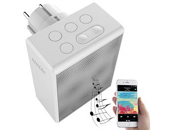 Lautsprecher, Bluetooth: auvisio UKW-Steckdosenradio und Freisprecher, Bluetooth 5, 30 Senderspeicher