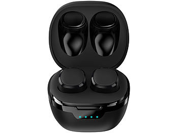 Kabelloses in-Ear-Stereo-Headset mit und Lade-Etui Kopfhoerer Energiemessgert Earbud, Bluetooth