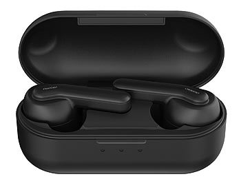 auvisio In-Ear-Stereo-Headset mit ANC und Powerbank-Ladebox, 30 Std. Spielzeit