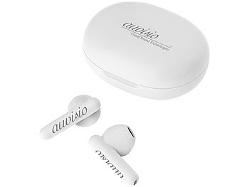 auvisio In-Ear-Stereo-Headset mit Bluetooth, Ladebox, Google Assistant & Siri