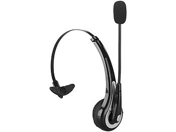 Callstel Profi-Mono-Headset mit Bluetooth, Geräuschunterdrückung, 10-Std.-Akku