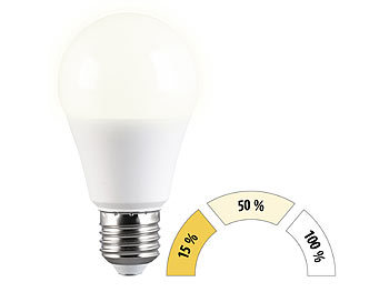 LED-Lampen E27 mit 3 Helligkeitsstufen warmweiß