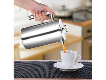 3in1-Edelstahl-Kaffeebereiter mit Kaffeemühle und Dauerfilter 450 ml 