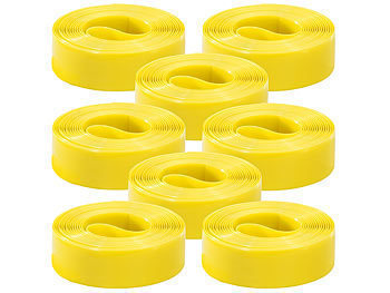 PEARL sports 4er-Set Pannenschutzeinlagen für Fahrradreifen, 19 mm (gelb)