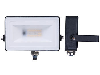 Luminea 2er-Set wetterfeste RGBW-LED-Fluter mit Fernbedienung, 10 W, 750 lm
