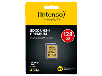 Intenso Premium SDXC-Speicherkarte 128 GB, UHS-I, Class 10 / U1