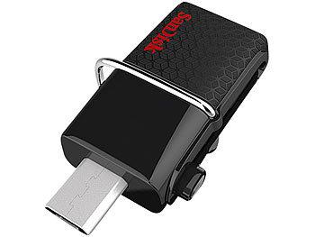 SanDisk Ultra Dual USB-Laufwerk 3.0, 128 GB, OTG, USB + Micro-USB