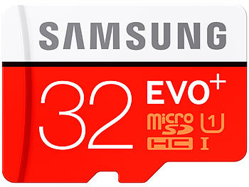 Samsung microSDHC 32 GB EVO+ mit SD-Adapter, UHS-I / Class 10