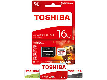 Toshiba Exceria microSDHC-Speicherkarte M302, 16 GB, Class 10 / UHS U1