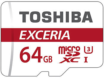 Toshiba Exceria microSDXC-Speicherkarte M302, 64 GB, Class 10 / UHS U3