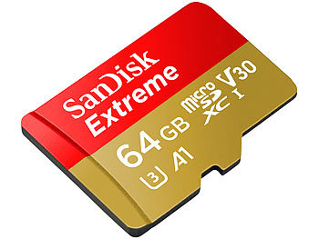SanDisk Extreme microSDXC Speicherkarte 64GB, 100MB/s, U3, V30, A1