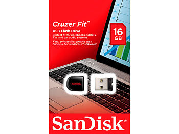 SanDisk Cruzer Fit USB-2.0-Flash-Laufwerk, 16 GB