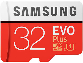 Samsung microSDHC 32 GB EVO Plus mit SD-Adapter, Class 10 / U1