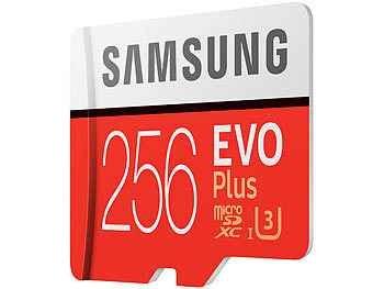 Samsung microSDXC 256 GB EVO Plus mit SD-Adapter, Class 10 / U3