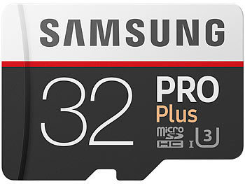 Samsung microSD 32 GB PRO+ mit SD-Adapter, Class 10 / U3