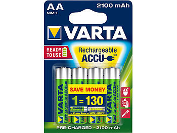 Sofort einsatzbereit: Die Akkus sind wie eine herkömmliche Einweg-Batterie bereits vorgeladen. So verwenden Sie sie direkt z.B. für Ihre