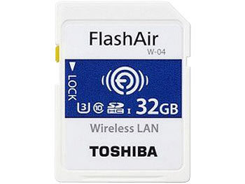 Toshiba WLAN-SD(HC)-Speicherkarte FlashAir W-04, 32 GB, UHS-I U3